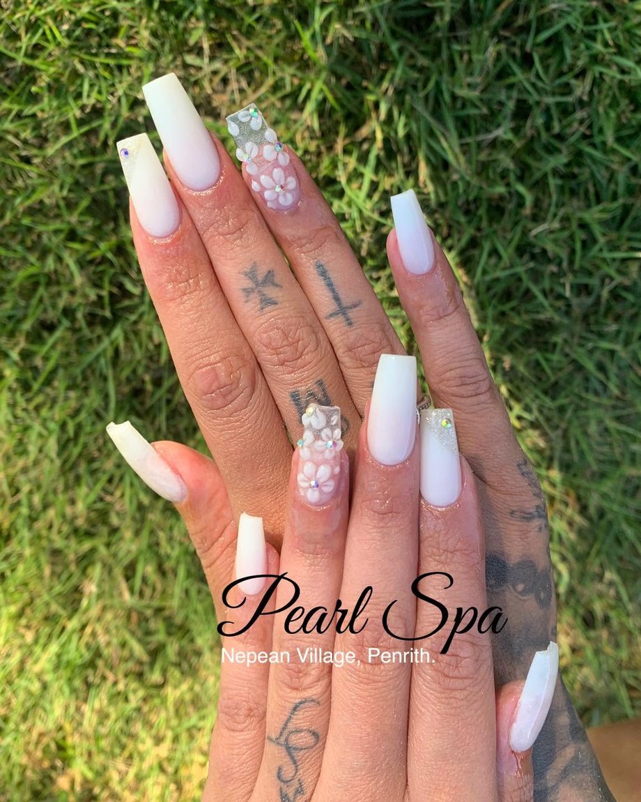 Clean classic manicure finish by Pearl Spa