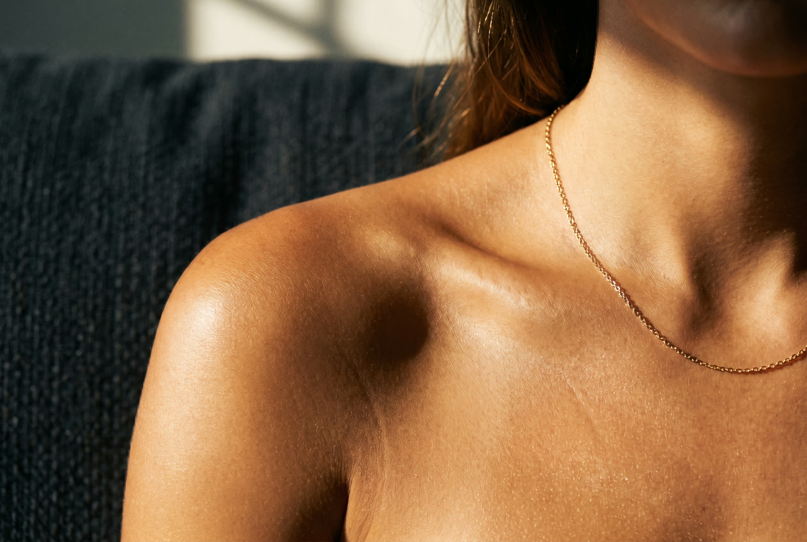 Natural sun-kissed glow, tanning